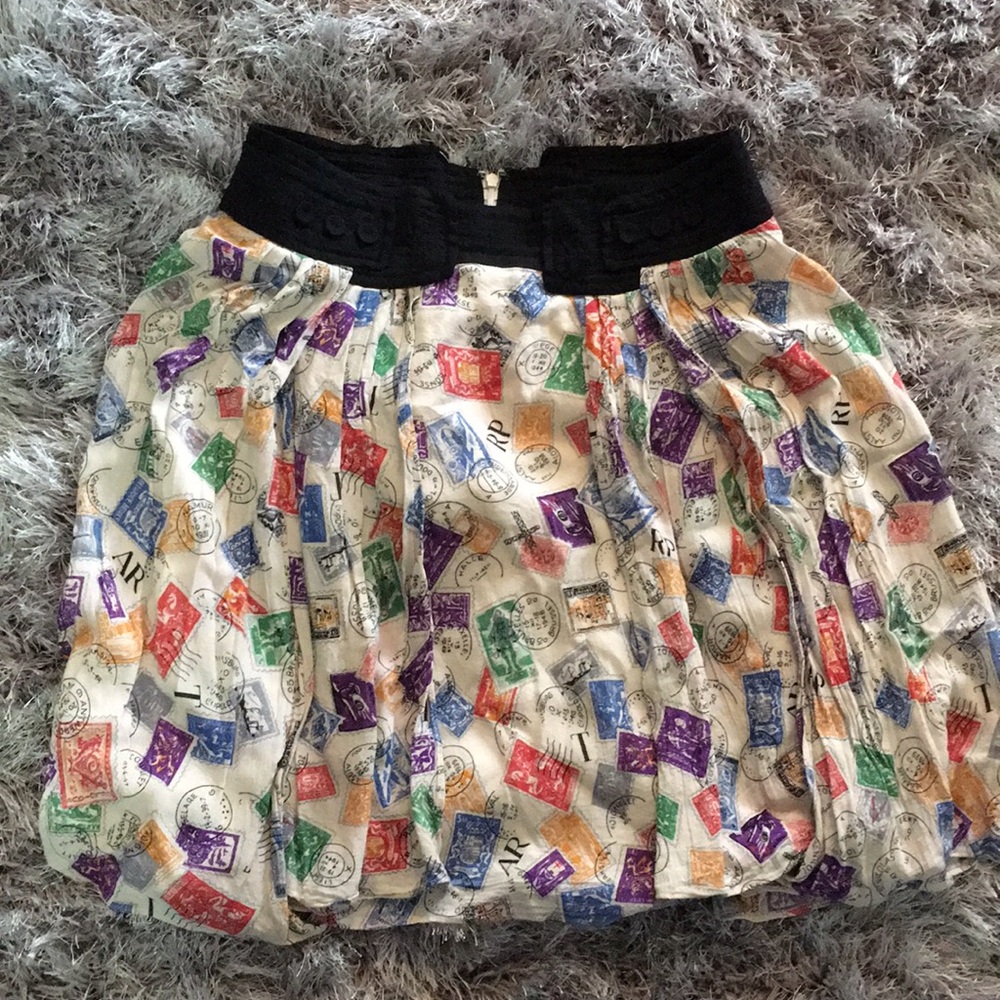 Anthropologie passport travel skirt